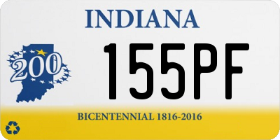 IN license plate 155PF