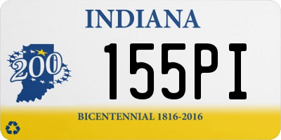 IN license plate 155PI