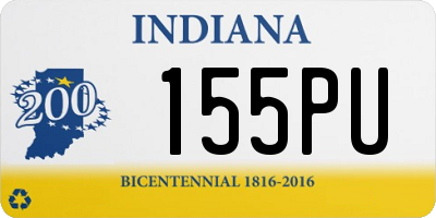 IN license plate 155PU