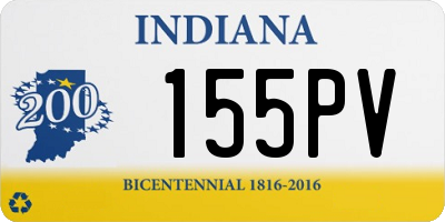 IN license plate 155PV