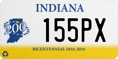 IN license plate 155PX