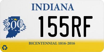 IN license plate 155RF
