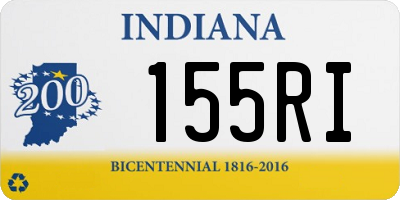 IN license plate 155RI