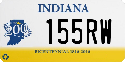 IN license plate 155RW