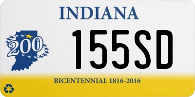 IN license plate 155SD