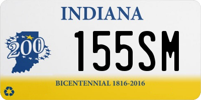 IN license plate 155SM