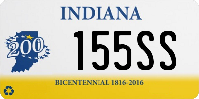 IN license plate 155SS