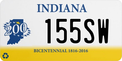 IN license plate 155SW