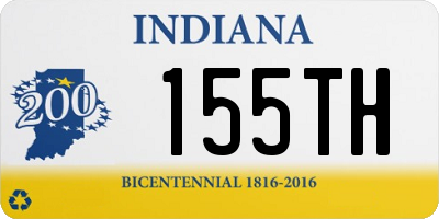 IN license plate 155TH