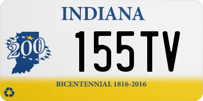 IN license plate 155TV