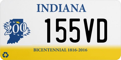 IN license plate 155VD