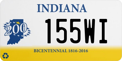 IN license plate 155WI