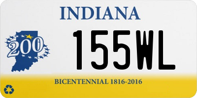 IN license plate 155WL