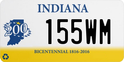 IN license plate 155WM