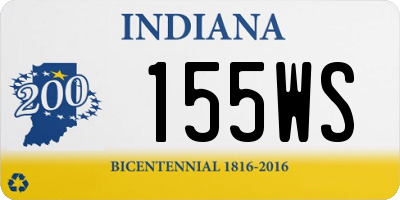 IN license plate 155WS