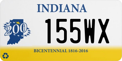 IN license plate 155WX