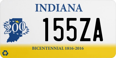 IN license plate 155ZA