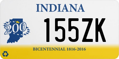 IN license plate 155ZK