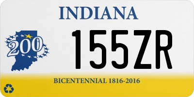 IN license plate 155ZR