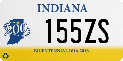 IN license plate 155ZS