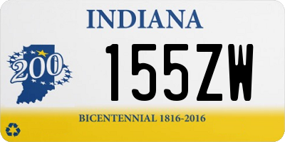 IN license plate 155ZW