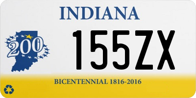 IN license plate 155ZX