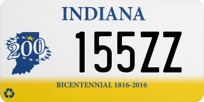 IN license plate 155ZZ