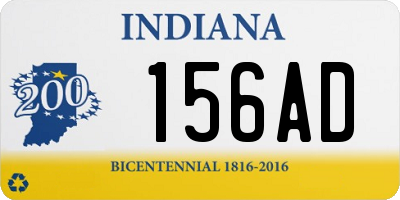 IN license plate 156AD