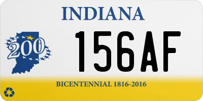 IN license plate 156AF