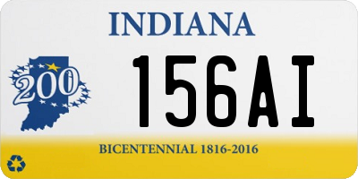 IN license plate 156AI