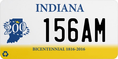 IN license plate 156AM