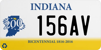 IN license plate 156AV