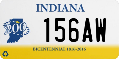 IN license plate 156AW