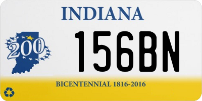 IN license plate 156BN