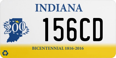 IN license plate 156CD