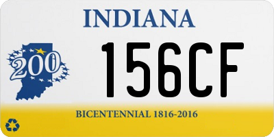 IN license plate 156CF