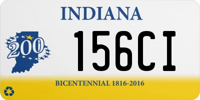 IN license plate 156CI