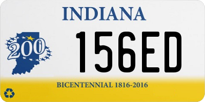 IN license plate 156ED