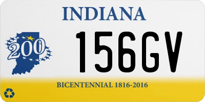 IN license plate 156GV