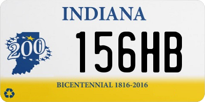 IN license plate 156HB