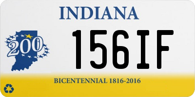 IN license plate 156IF