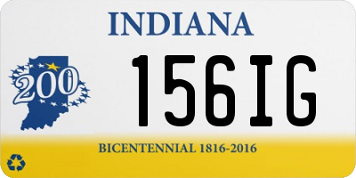 IN license plate 156IG