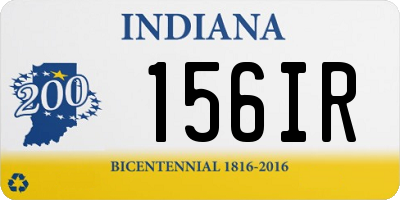 IN license plate 156IR