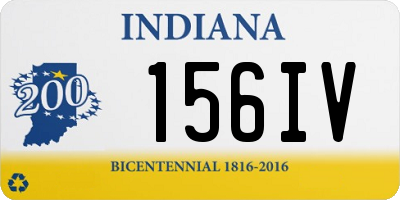 IN license plate 156IV