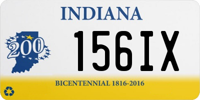 IN license plate 156IX
