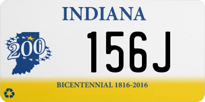 IN license plate 156J