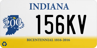 IN license plate 156KV