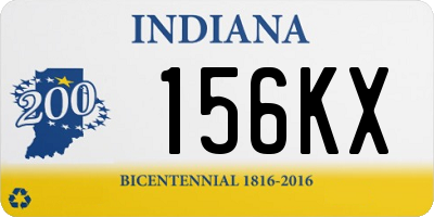 IN license plate 156KX