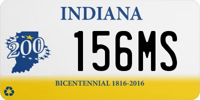 IN license plate 156MS