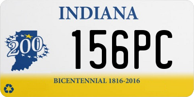 IN license plate 156PC